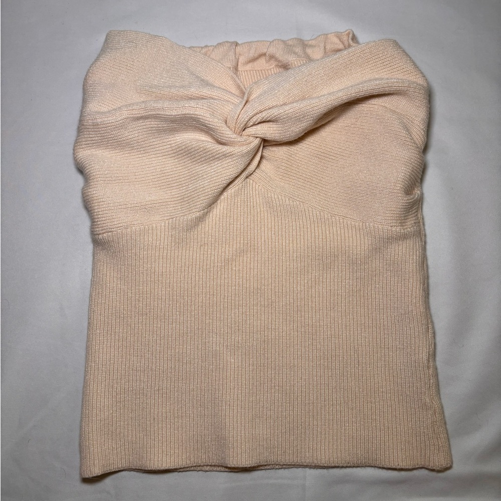 Beige Knotted Sweater